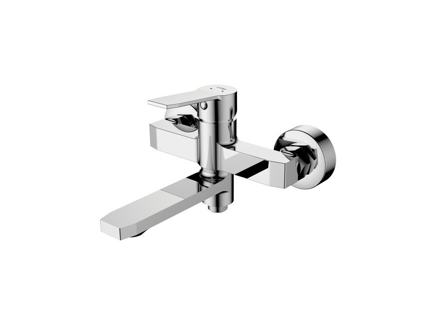 COLMENA wall-mounted bath and shower mixer without shower set, chrome, Chrome - photo 2