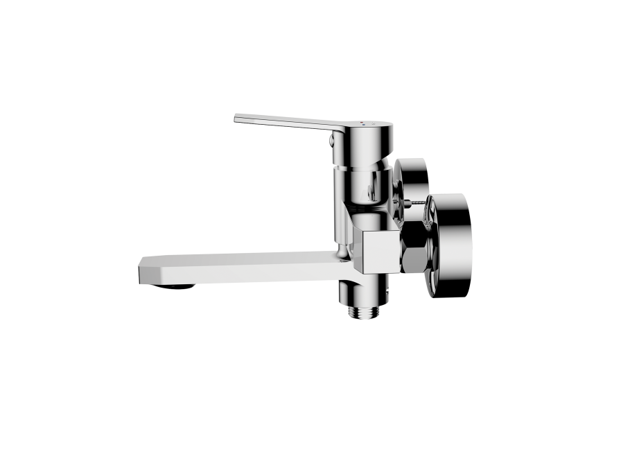 COLMENA wall-mounted bath and shower mixer without shower set, chrome, Chrome - photo 3