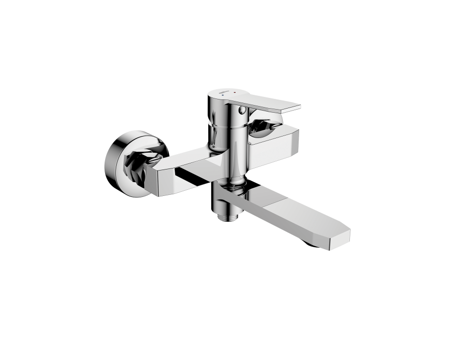 COLMENA wall-mounted bath and shower mixer without shower set, chrome, Chrome - photo 1