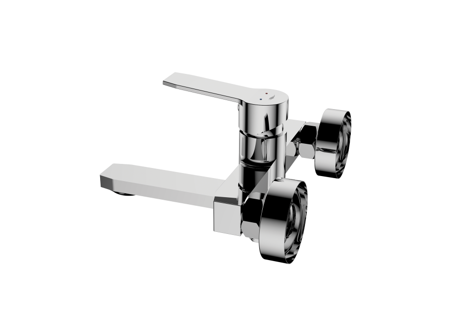 COLMENA wall-mounted bath and shower mixer without shower set, chrome, Chrome - photo 4