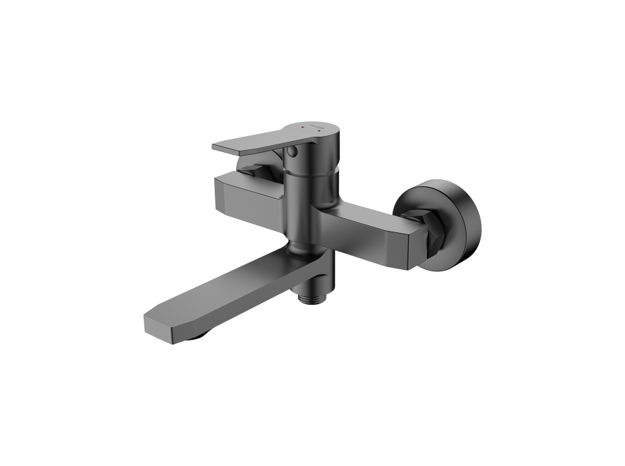 COLMENA wall-mounted bath and shower mixer without shower set, graphite, Graphite - photo 2