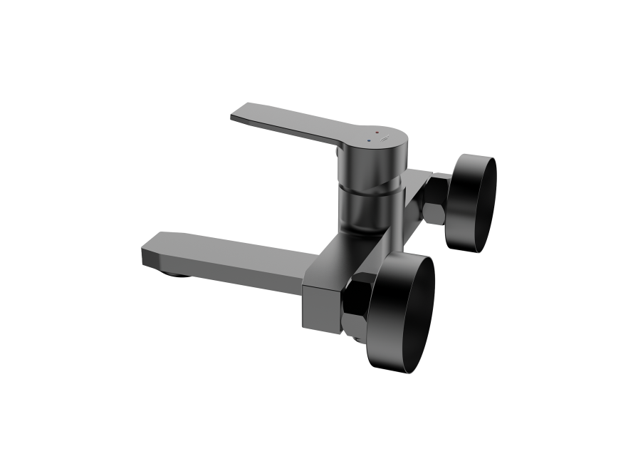 COLMENA wall-mounted bath and shower mixer without shower set, graphite, Graphite - photo 5