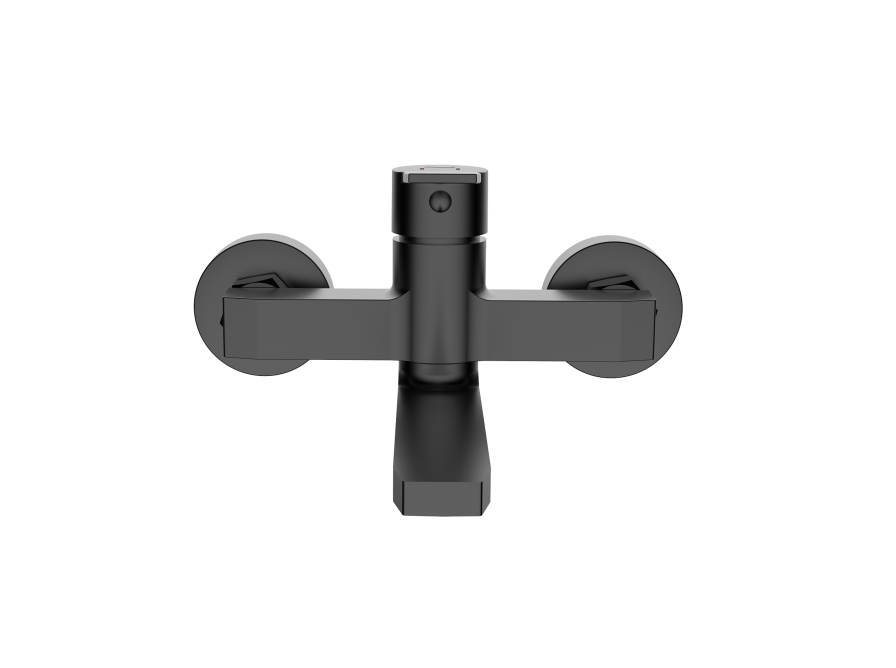 COLMENA wall-mounted bath and shower mixer without shower set, graphite, Graphite - photo 3