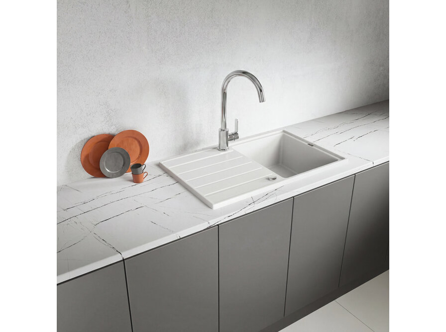 MONO bateria zlewozmywakowa stojąca z wylewką U, chrom, Chrom - zdjęcie 6