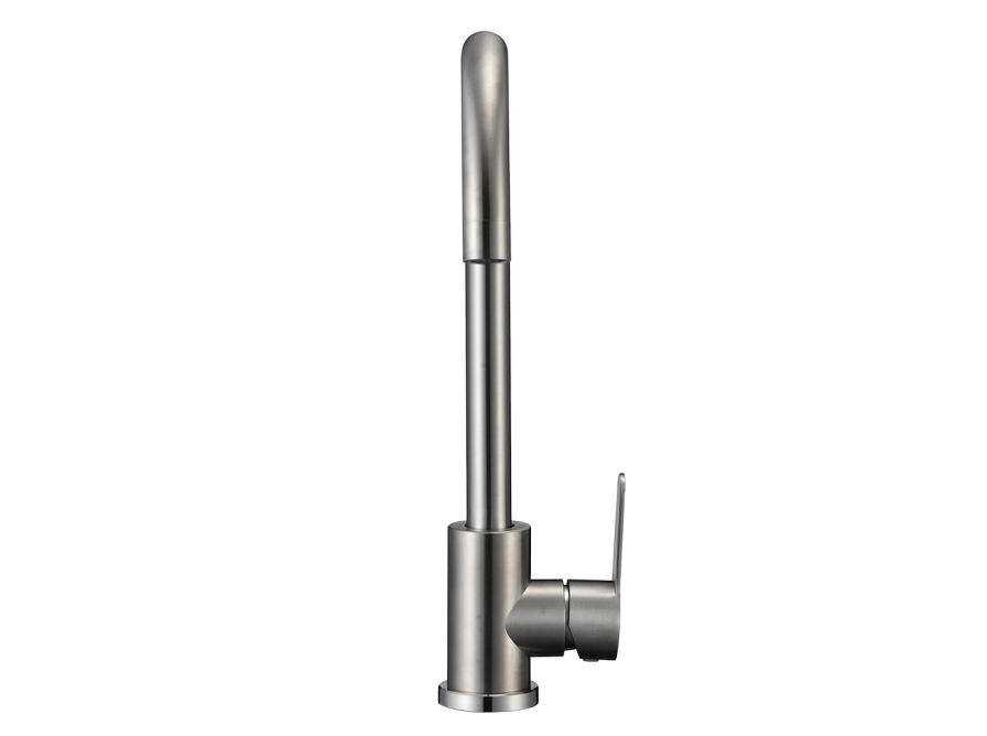 MONO bateria zlewozmywakowa stojąca z wylewką U, stal szczotkowana, Stal szczotkowana - zdjęcie 3