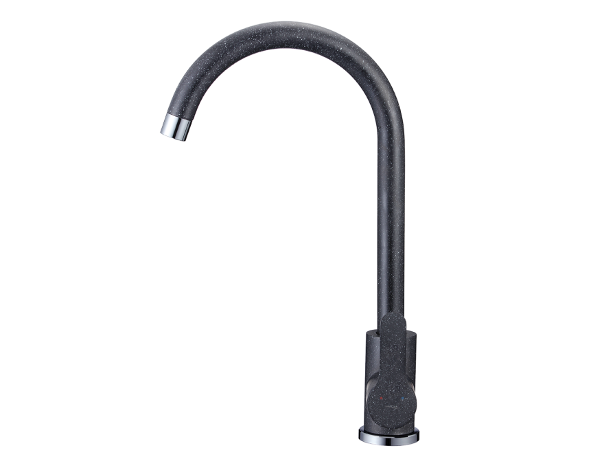 MONO bateria zlewozmywakowa stojąca z wylewką U, czarny granit, Czarny granit - zdjęcie 2