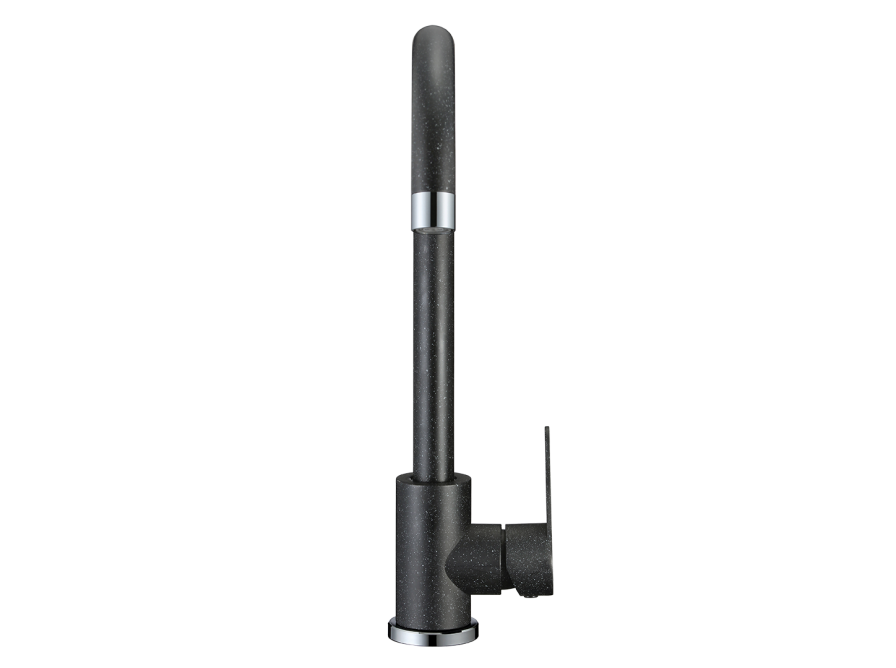 MONO bateria zlewozmywakowa stojąca z wylewką U, czarny granit, Czarny granit - zdjęcie 3