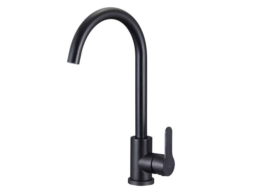 MONO bateria zlewozmywakowa stojąca z wylewką U, czarne, Czarne - zdjęcie 1