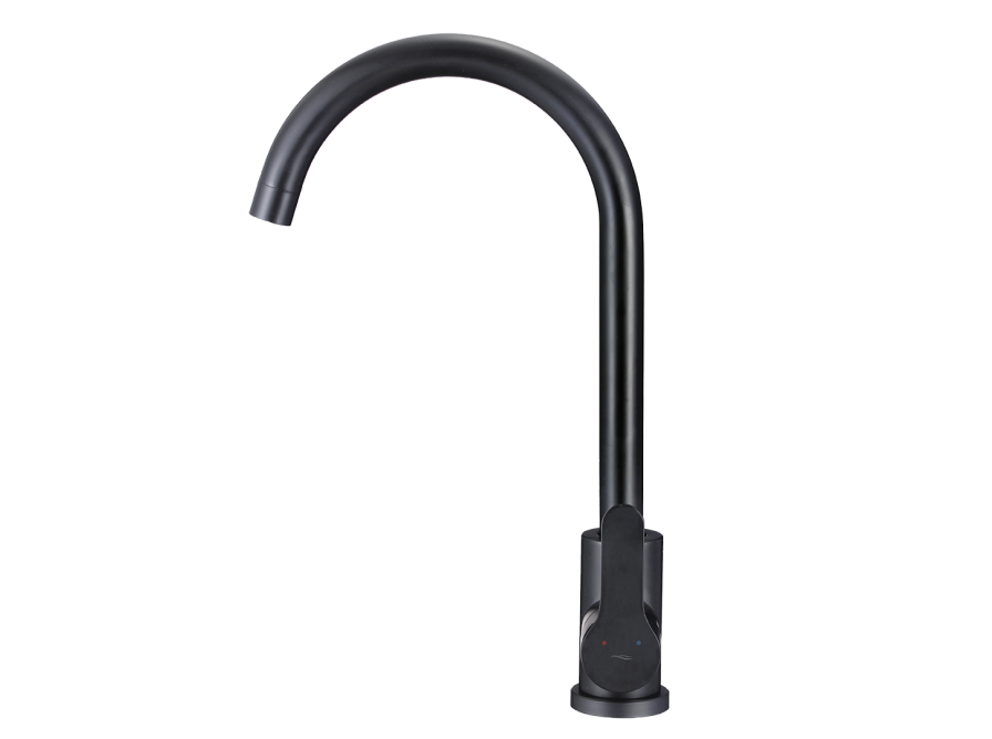 MONO bateria zlewozmywakowa stojąca z wylewką U, czarne, Czarne - zdjęcie 2