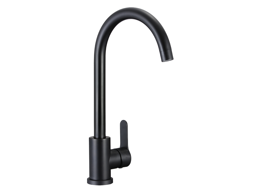 MONO bateria zlewozmywakowa stojąca z wylewką U, czarne, Czarne - zdjęcie 4