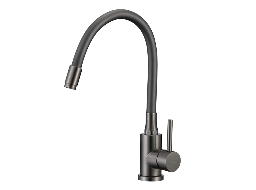 NAVIRA bateria zlewozmywakowa stojąca z elastyczną wylewką, grafit, Grafit - zdjęcie 1