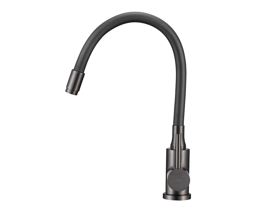 NAVIRA bateria zlewozmywakowa stojąca z elastyczną wylewką, grafit, Grafit - zdjęcie 2