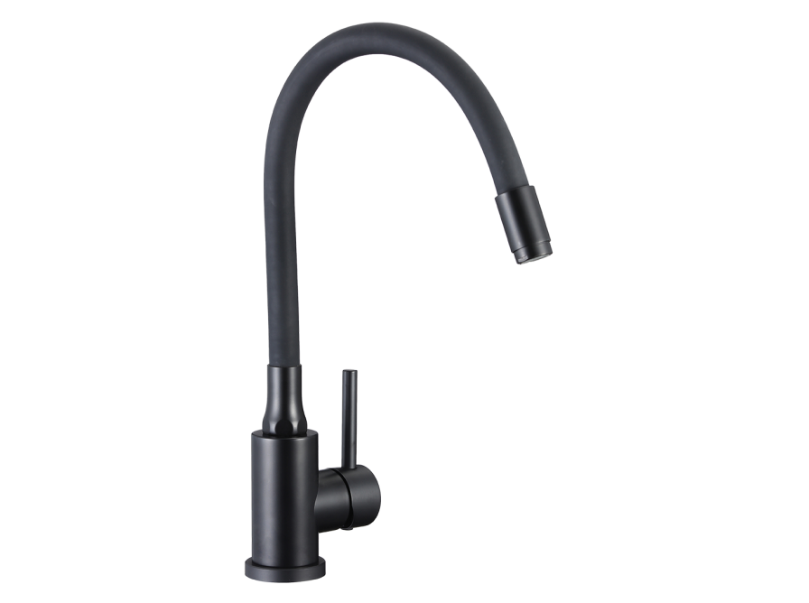 NAVIRA bateria zlewozmywakowa stojąca z elastyczną wylewką, czarna, Czarne - zdjęcie 4