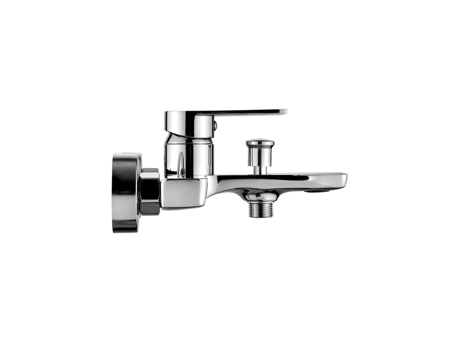 SERTA bateria wannowa ścienna chromowana bez zestawu natryskowego, Chrom - zdjęcie 2