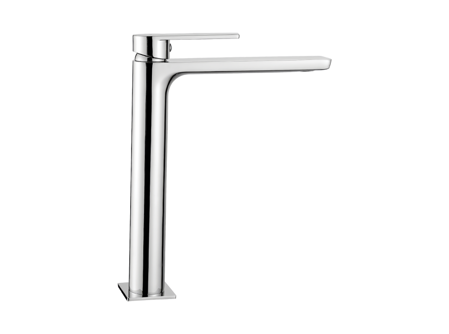 SERTA bateria umywalkowa stojąca chromowana nablatowa, Chrom - zdjęcie 3