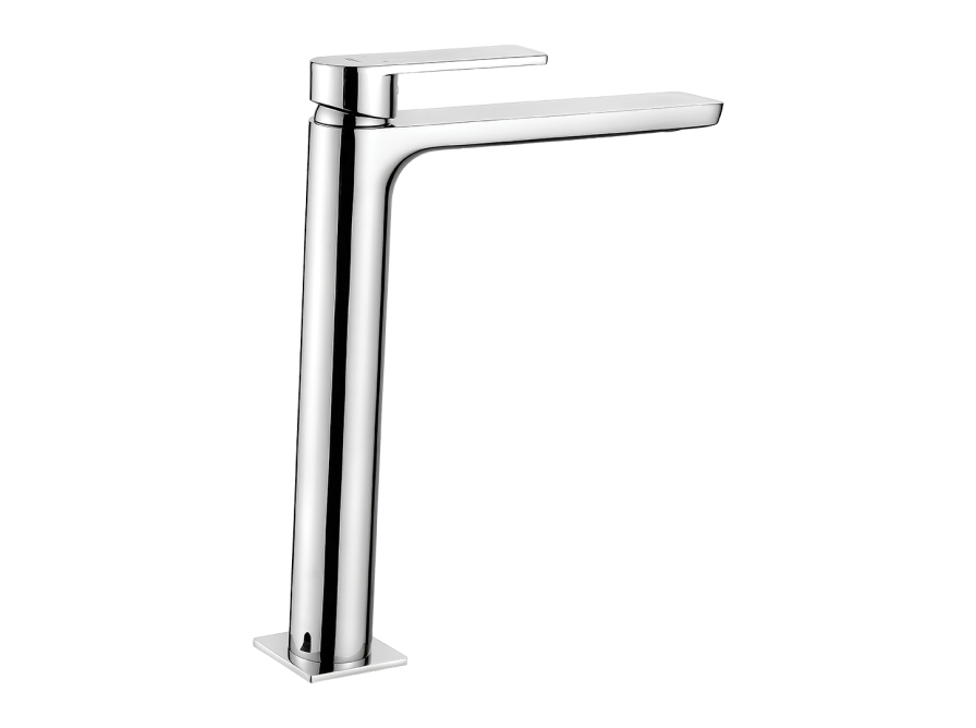 SERTA bateria umywalkowa stojąca chromowana nablatowa, Chrom - zdjęcie 5