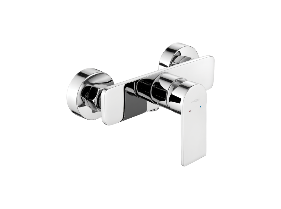 SERTA bateria natryskowa ścienna chromowana bez zestawu natryskowego, Chrom - zdjęcie 1