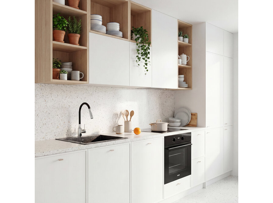 VELIA bateria zlewozmywakowa stojąca z elastyczną 2 - funkcyjną wylewką, czarne, Czarne - zdjęcie 6