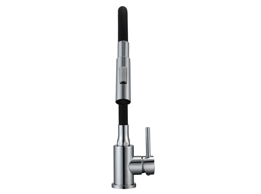 VELIA bateria zlewozmywakowa stojąca z elastyczną 2 - funkcyjną wylewką, czarne, Czarne - zdjęcie 3