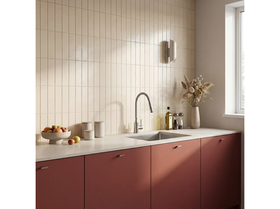 VELIA bateria zlewozmywakowa stojąca z elastyczną 2 - funkcyjną wylewką, stal szczotkowana/szare, Stal szczotkowana/szare - zdjęcie 6