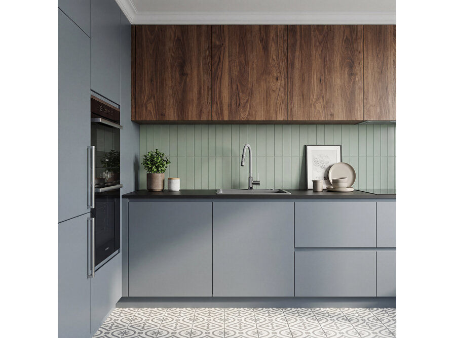 VELIA bateria zlewozmywakowa stojąca z elastyczną 2 - funkcyjną wylewką, chrom/szare, Chrom/szare - zdjęcie 6