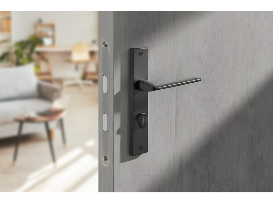 ZAMBIA handle with long toilet plate, Black - photo 2