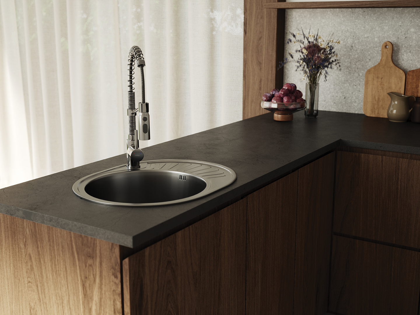 NORMAL zlewozmywak jednokomorowy z półociekaczem - Inox